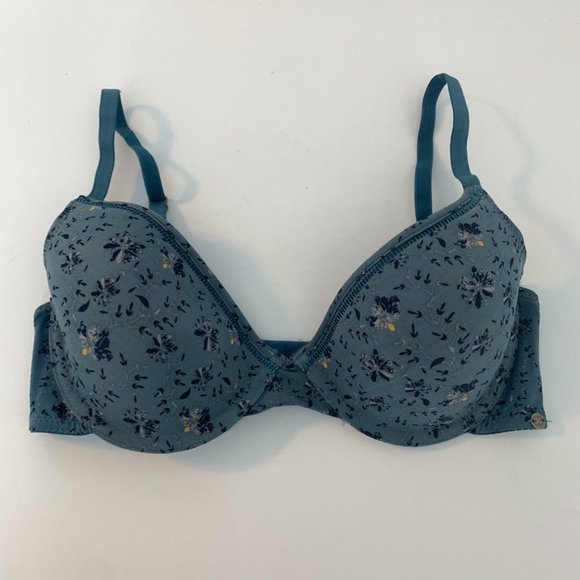 Lucky Brand Blue Floral Demi Bra - Picture 1 of 7